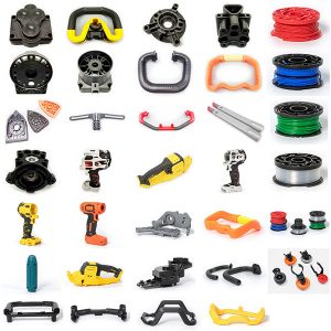 Componentes termoplásticos moldados por injeção para ferramentas elétricas